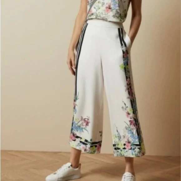 Ted Baker GIGGI Wide Cropped Culottes Pants - Picture 2 of 13